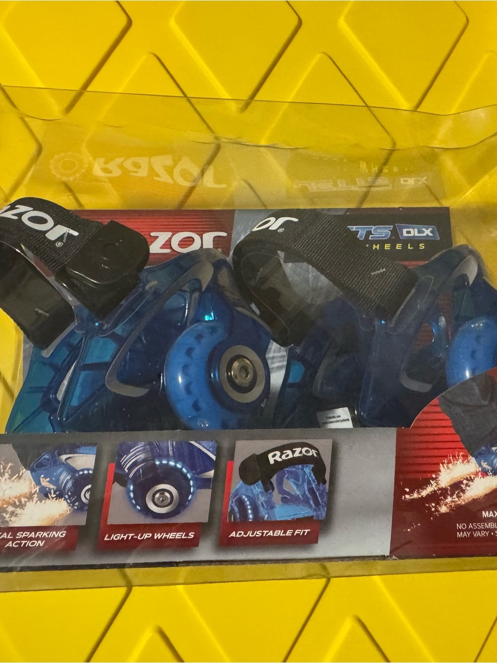 Razor Blue Light-Up Heelys Heels with Adjustable Straps